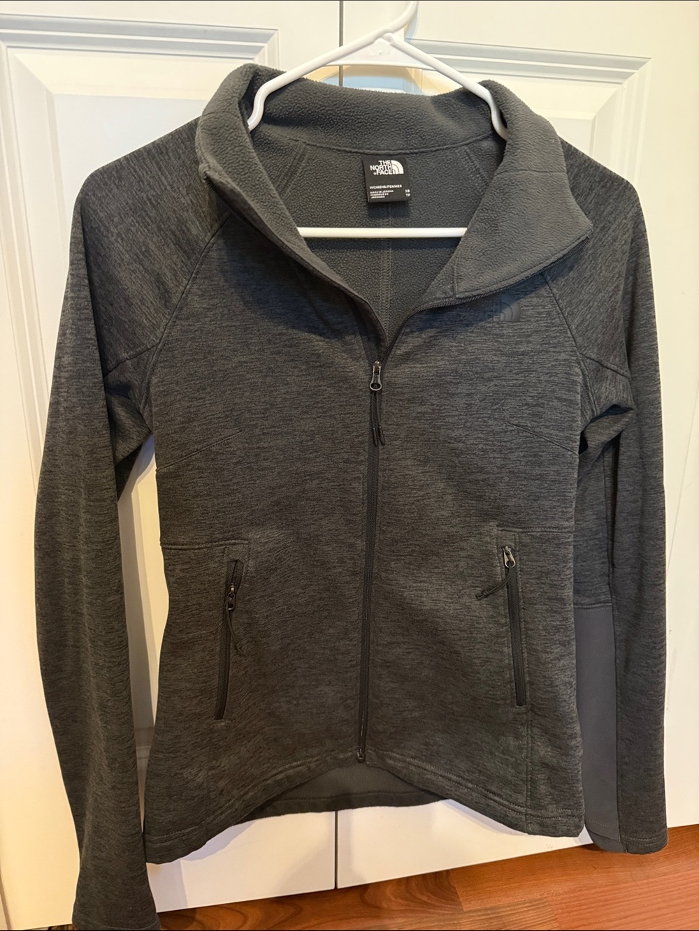 The North Face Women's Charcoal Gray Full-Zip Teddy Fleece Jacket
